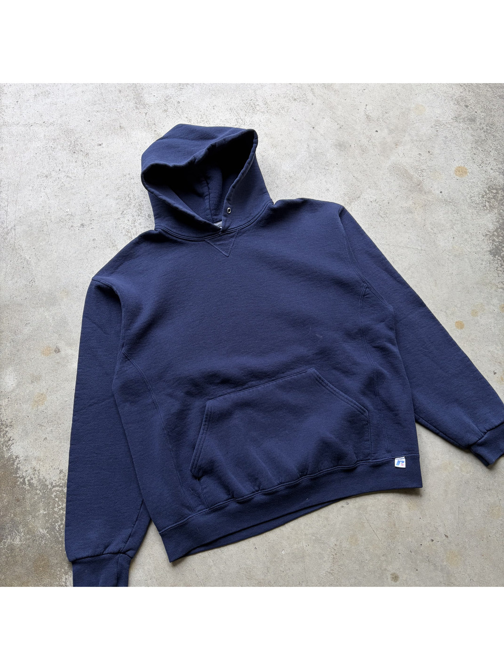 Russell Athletic Navy Blue Hooded Sweatshirt Large